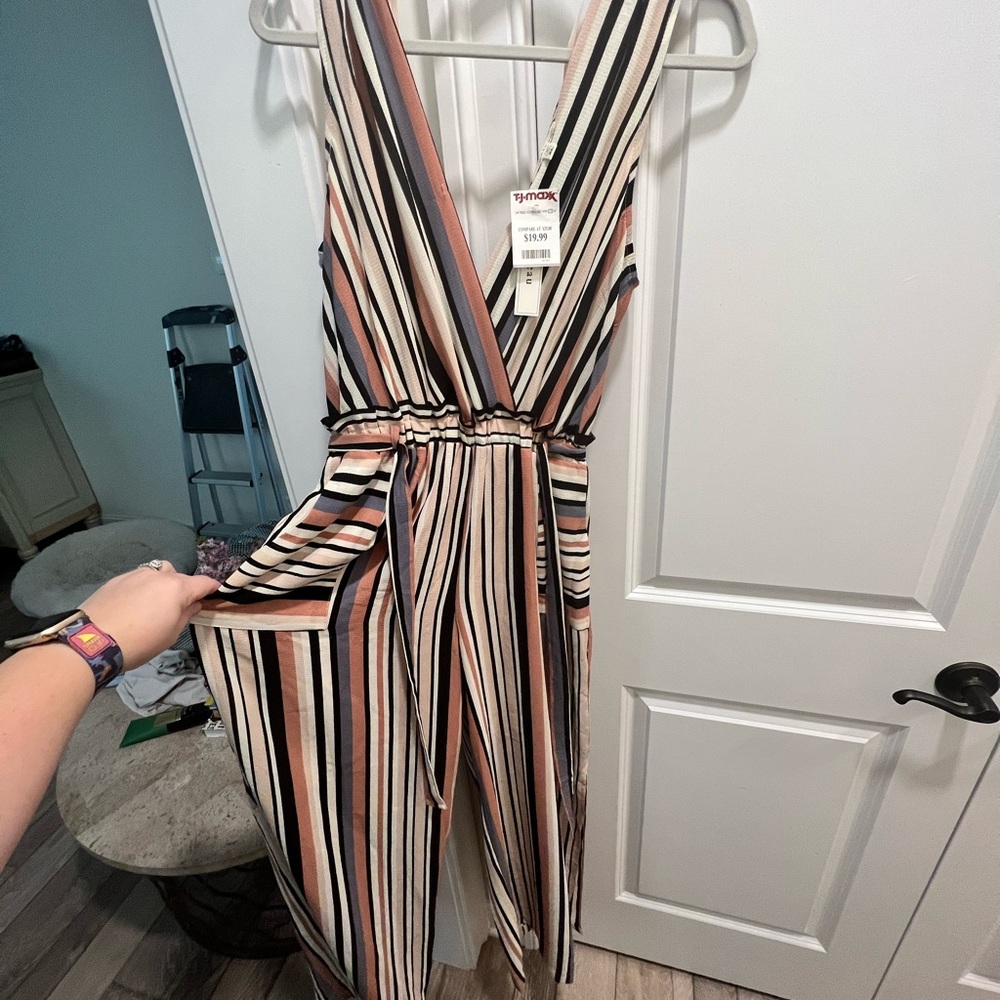 Striped jumpsuit